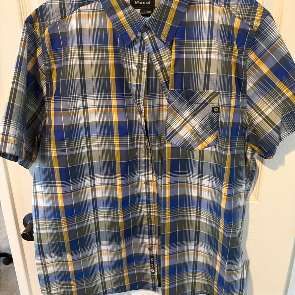 Marmot Men's Multicolor Plaid Button Down Shirt